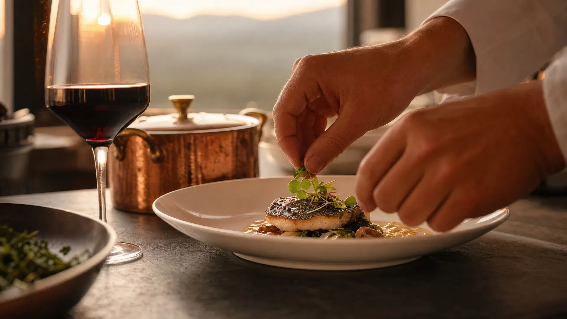 Hands-on cooking with wine pairings