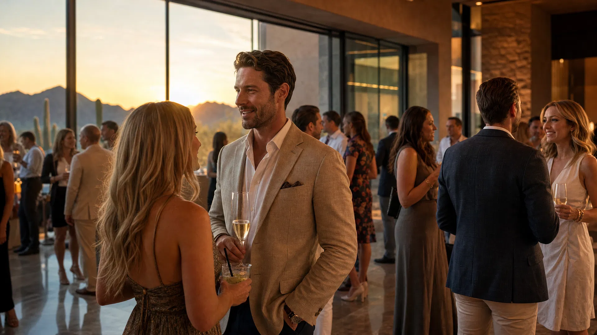 An opening evening to set the tone for the week, with drinks, something to eat, and the first of many conversations.