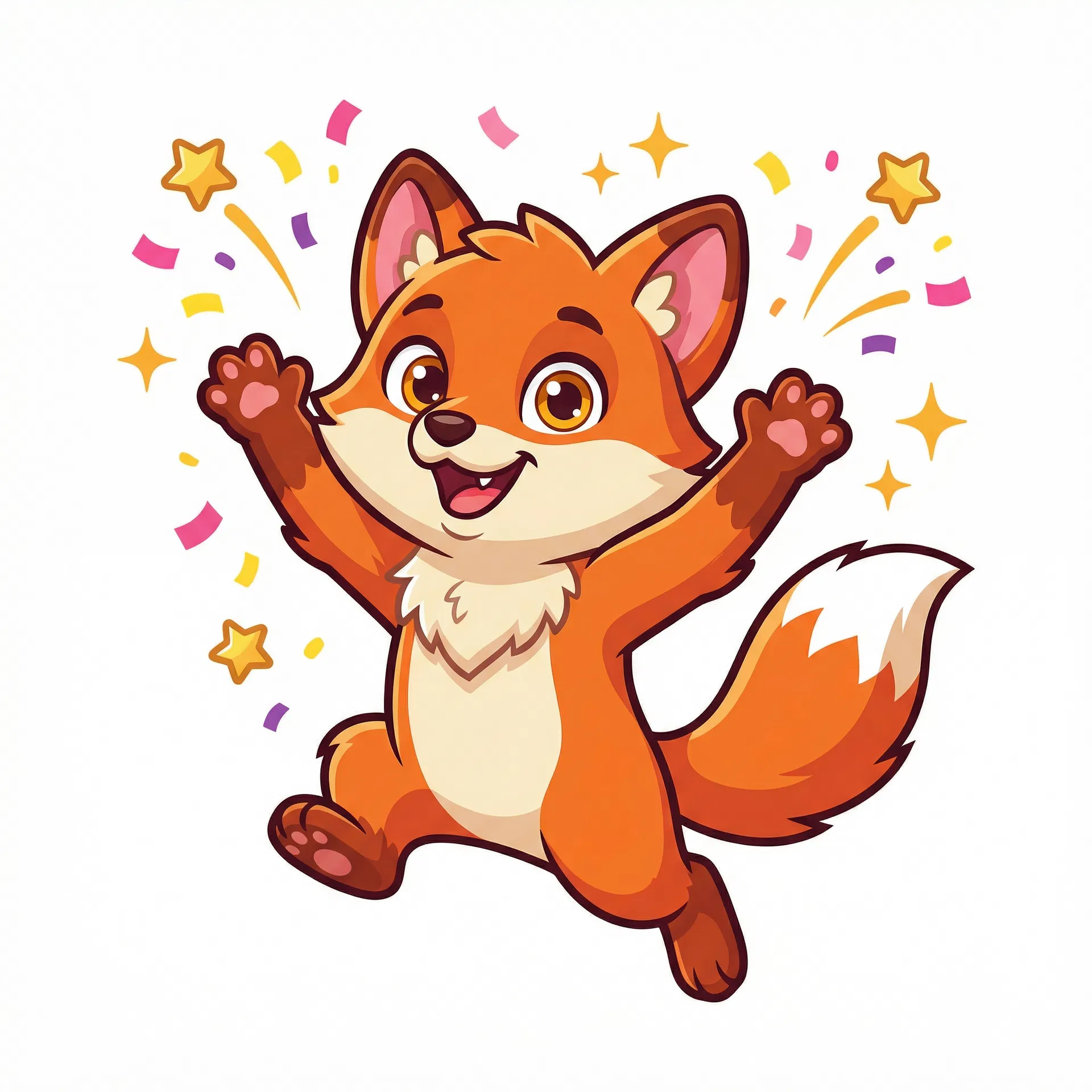 Fable Fox celebrating