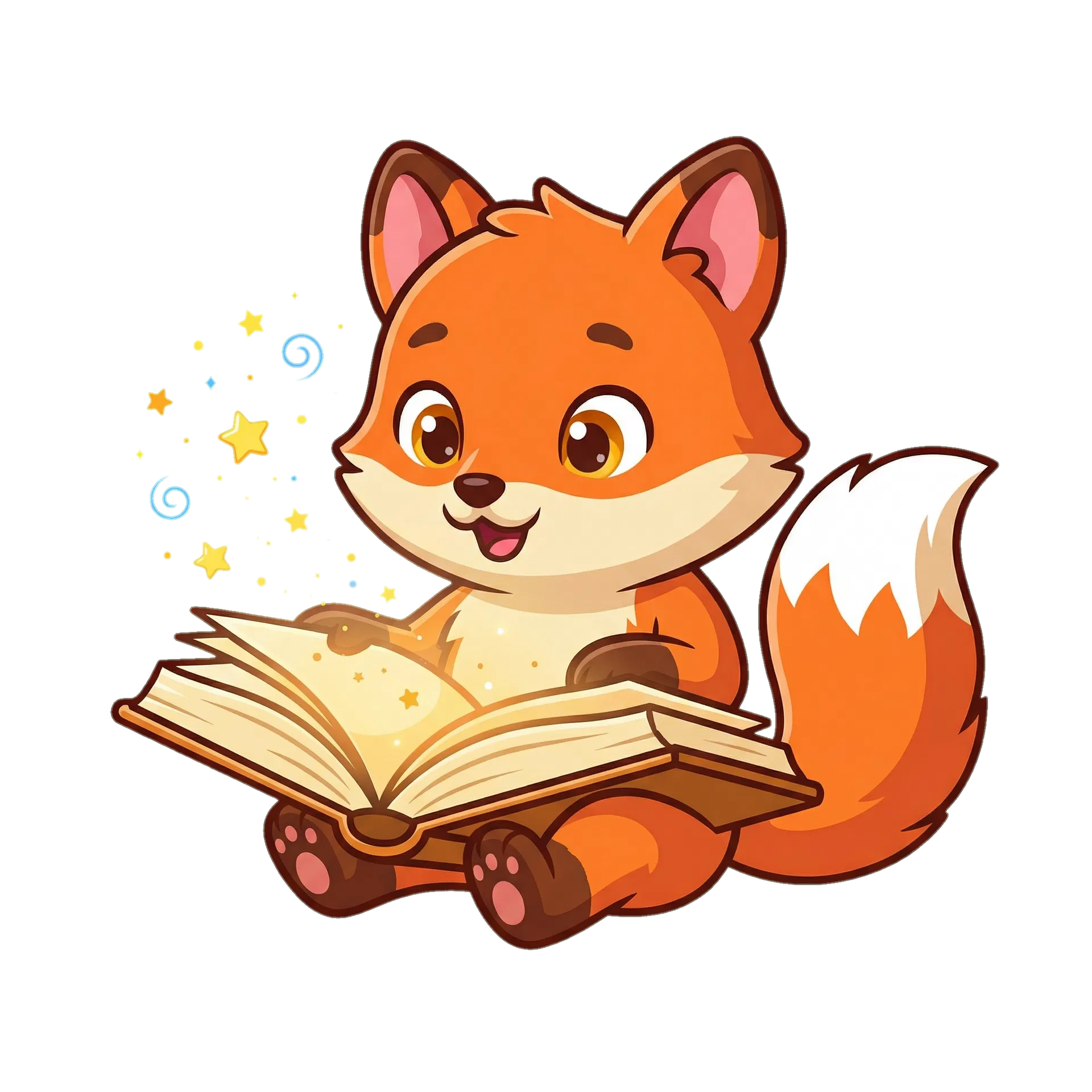 Fable Fox reading a story