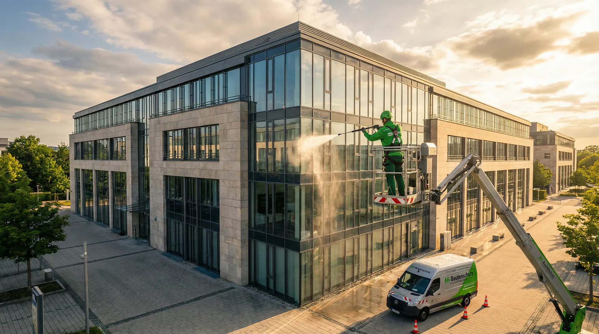 Gewerbe Fassadenreinigung