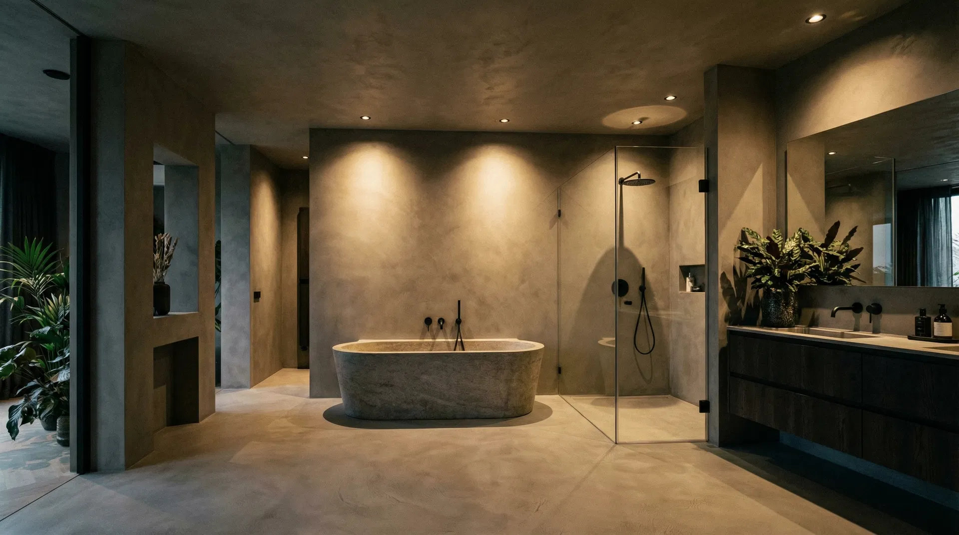 Luxury micro cement bathroom