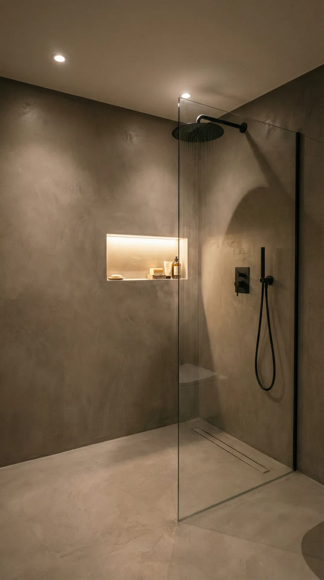 Micro cement shower wet area