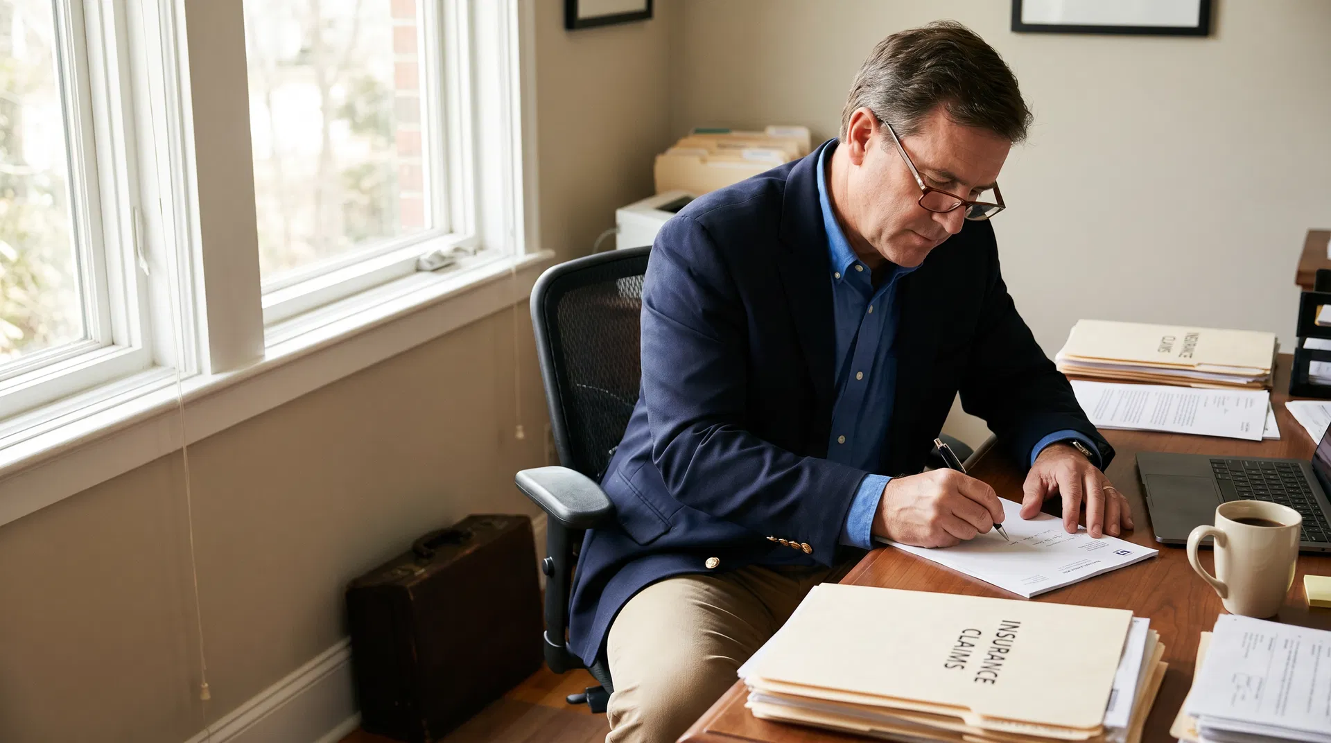 Public adjuster writing a negotiation response letter to an insurance carrier