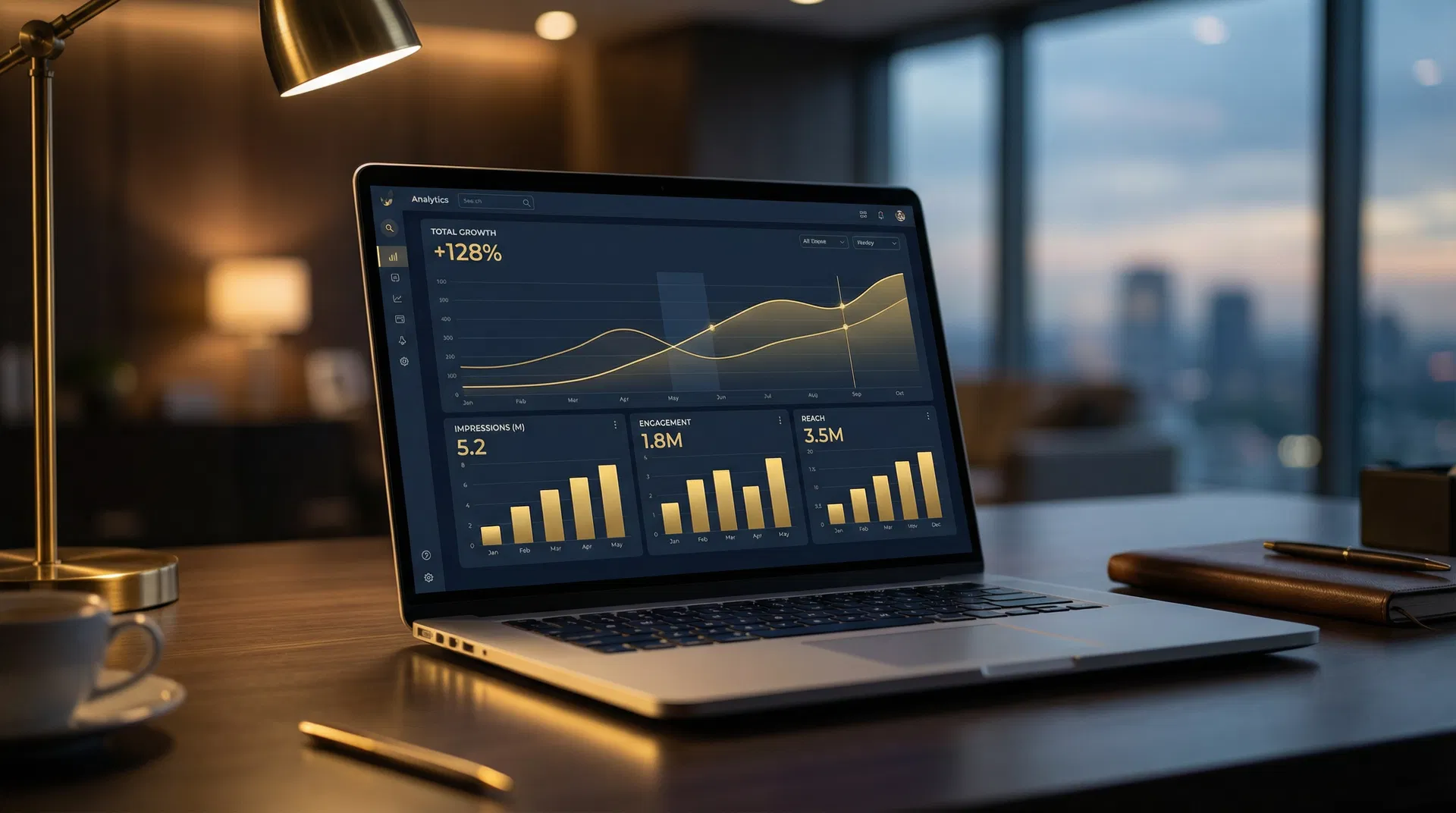 Armada Media analytics dashboard showing campaign performance
