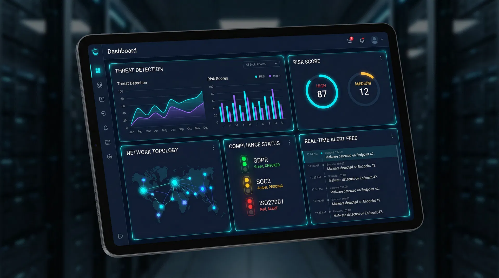 Cybersecurity monitoring dashboard
