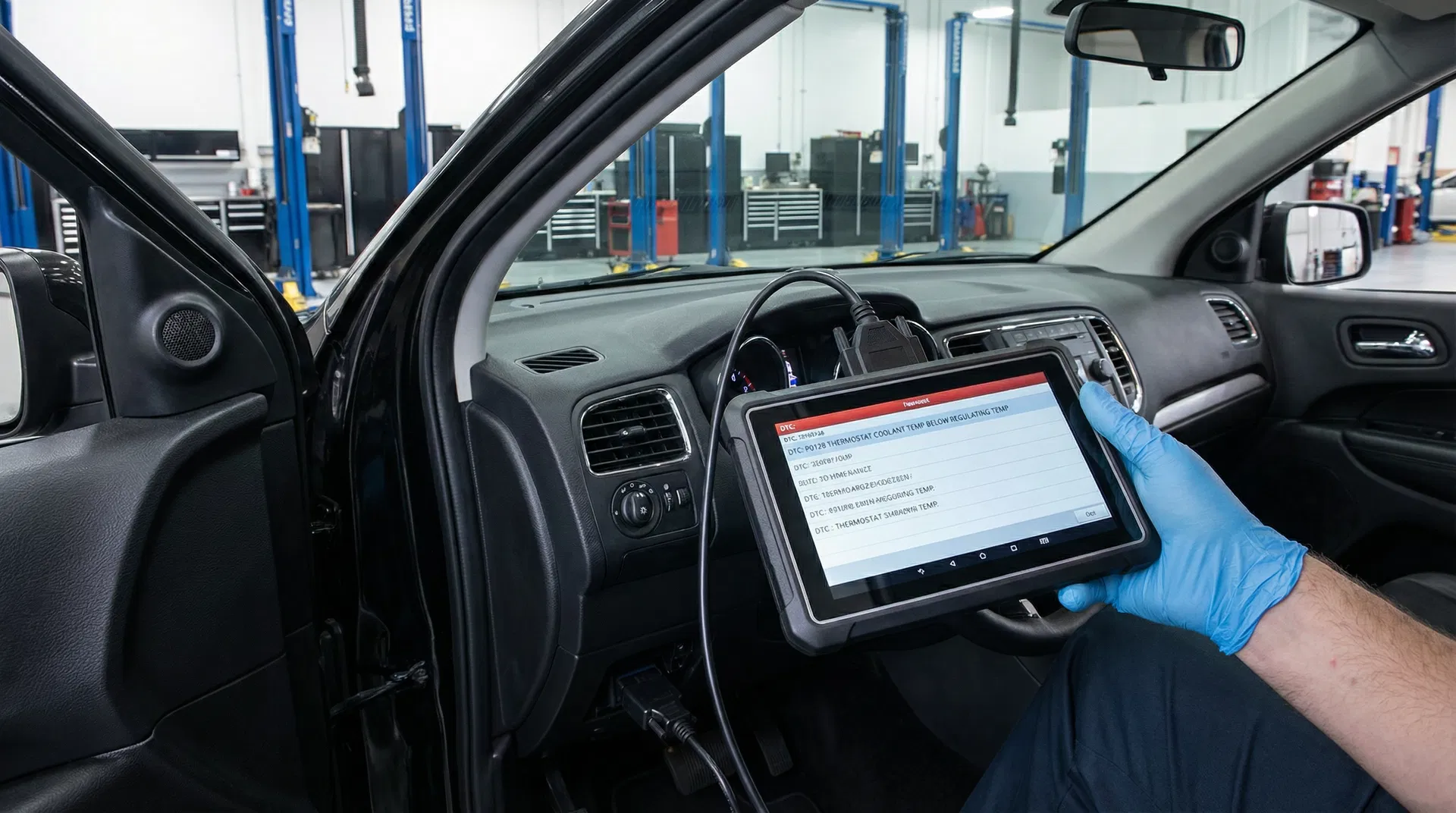 CTR technician using diagnostic equipment