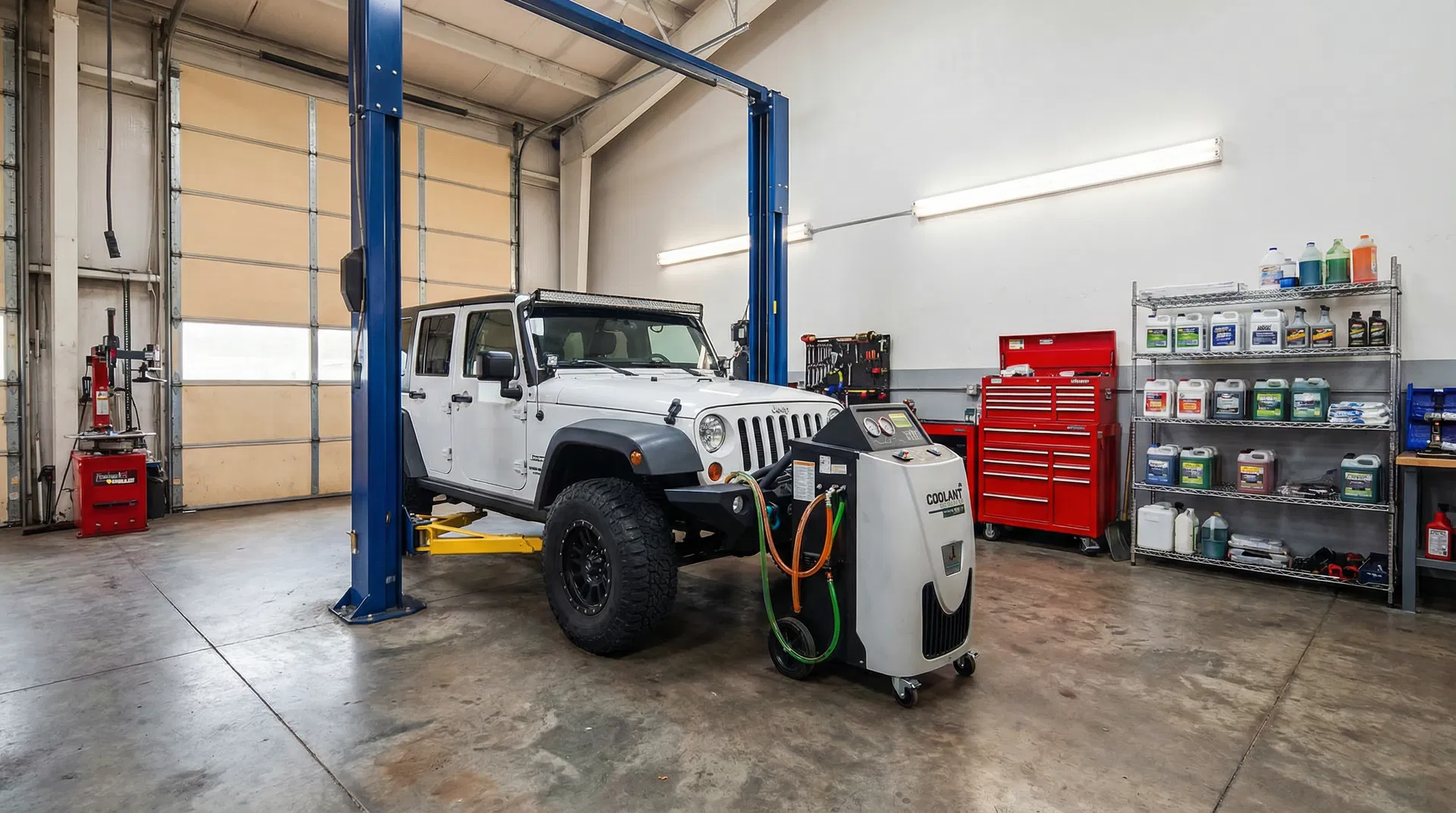 Professional coolant flush service at CTR Automotive