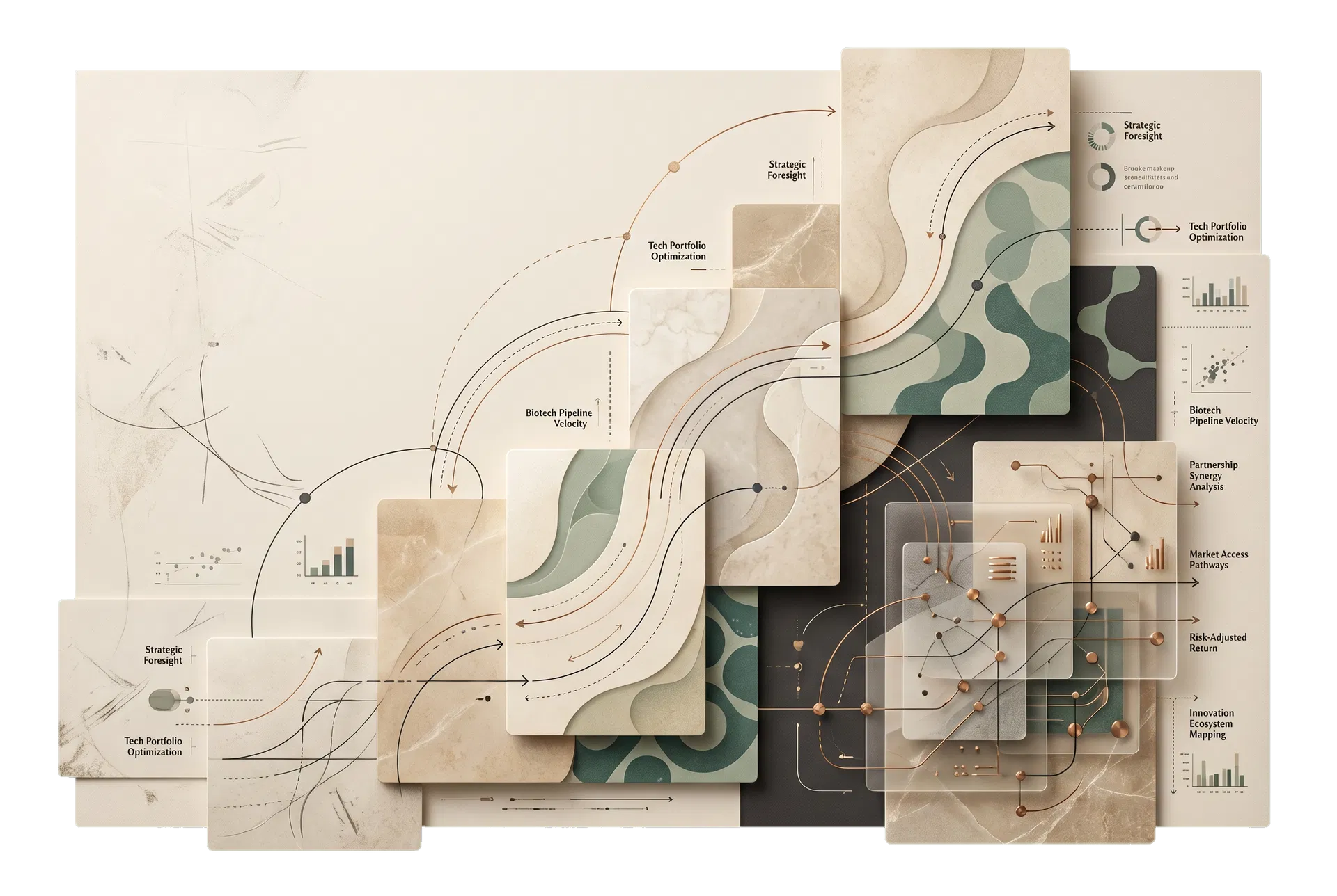 Abstract pathway illustration