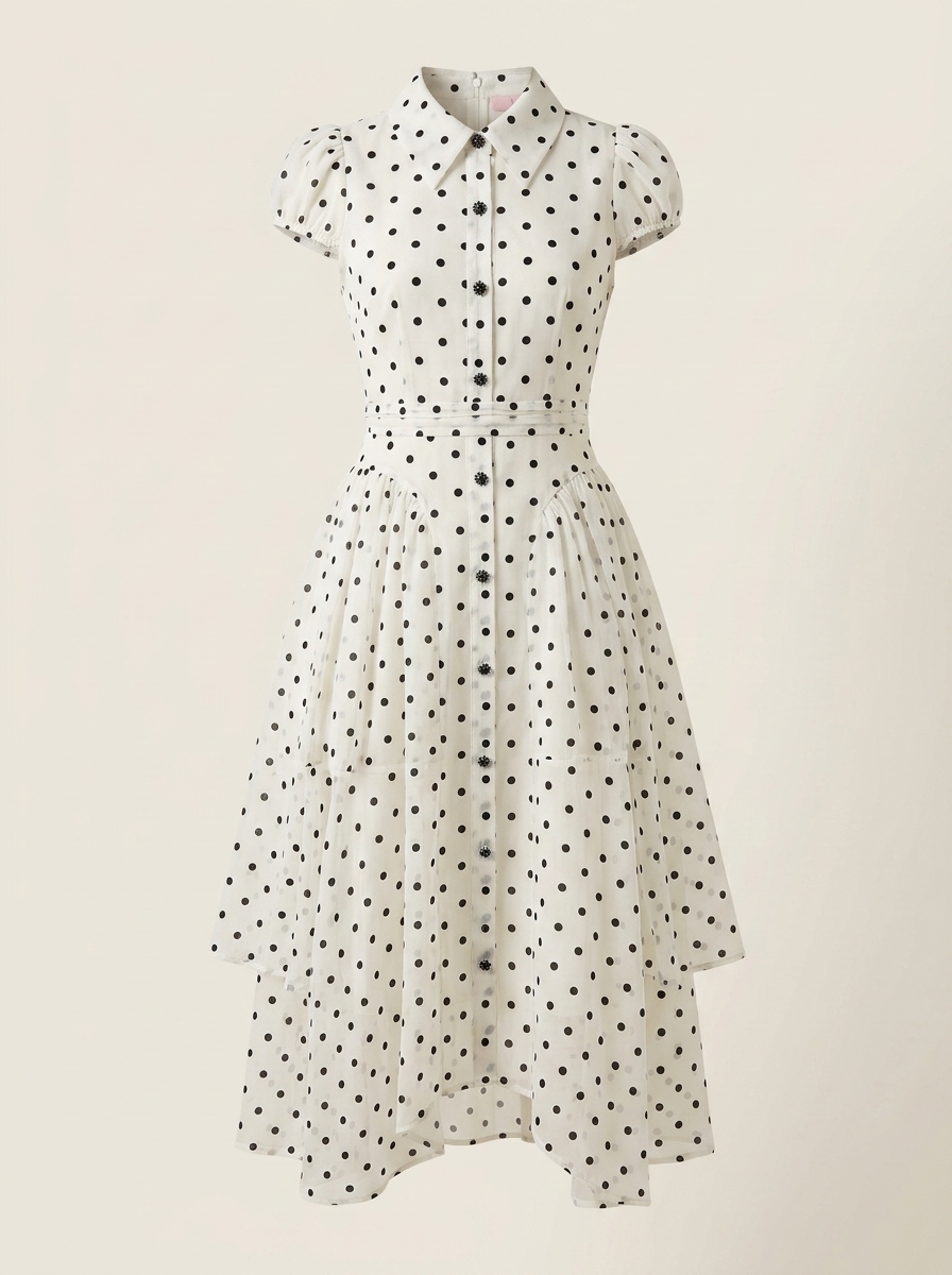 فستان منقط - يافا بوتيك