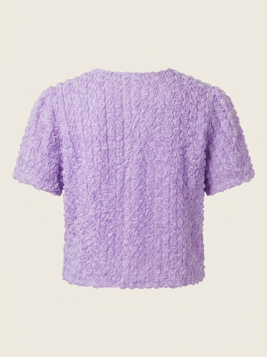 Lavender Rosette Top