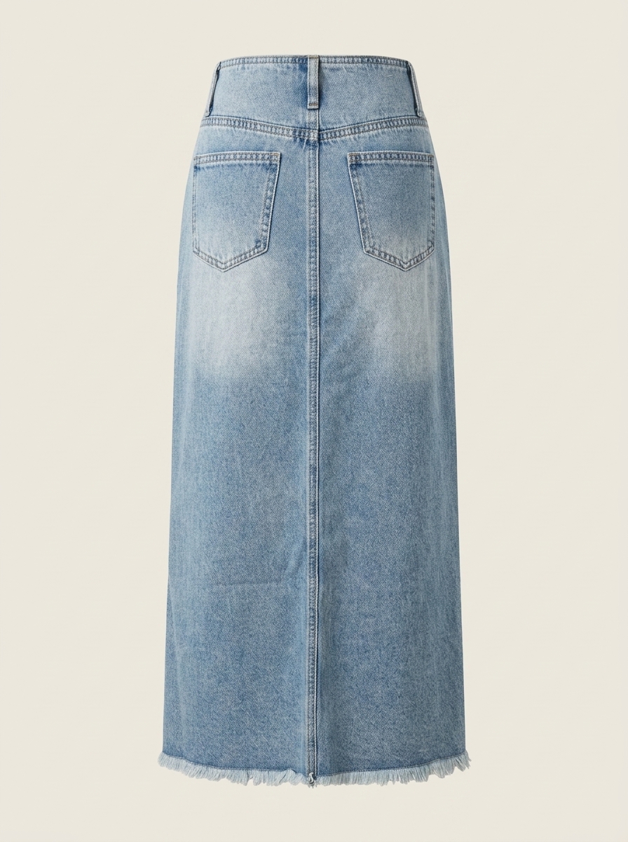 Denim Midi Skirt