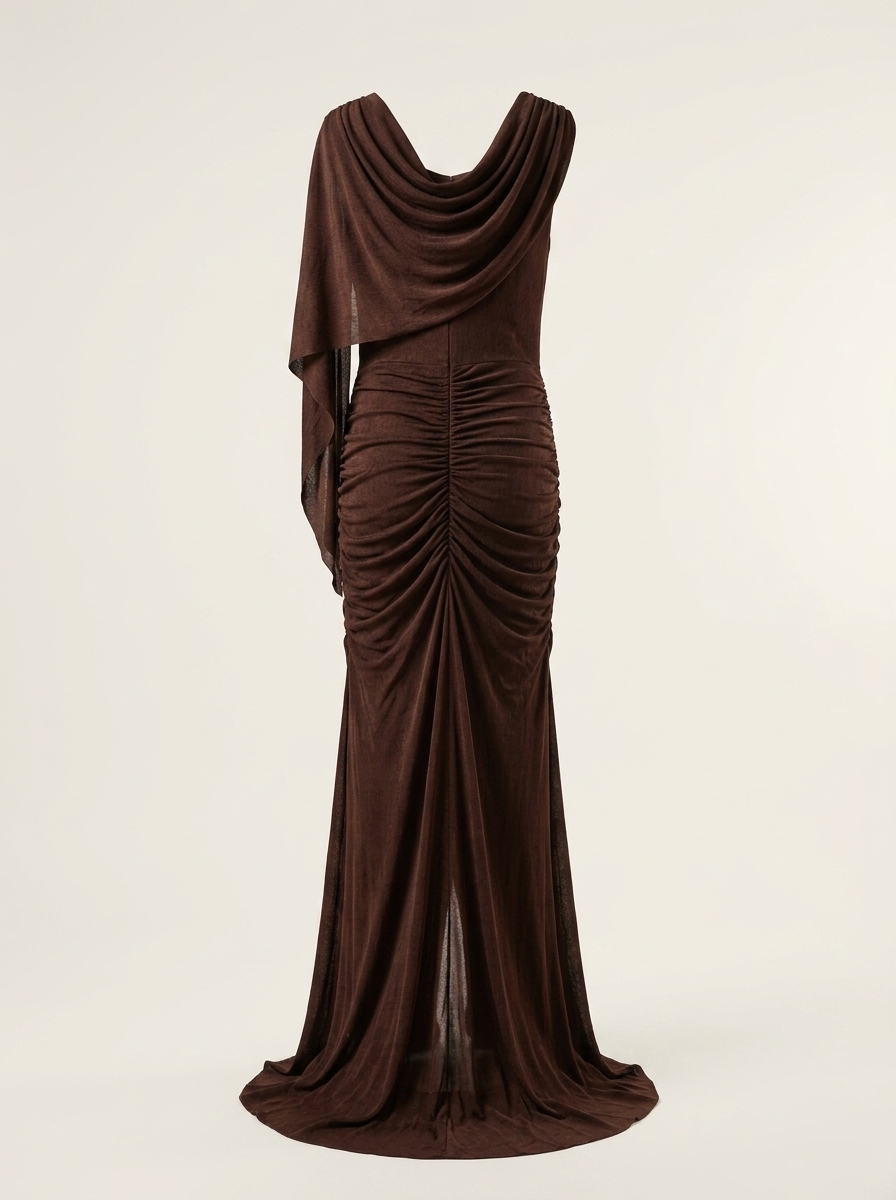 Chocolate Drape Dress