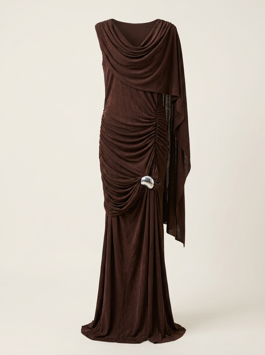 Chocolate Drape Dress