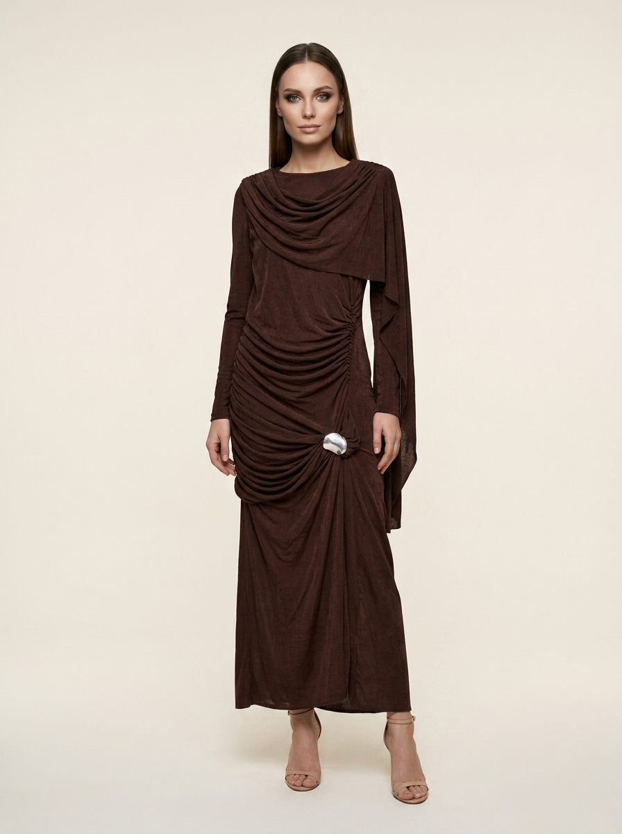 Chocolate Drape Dress