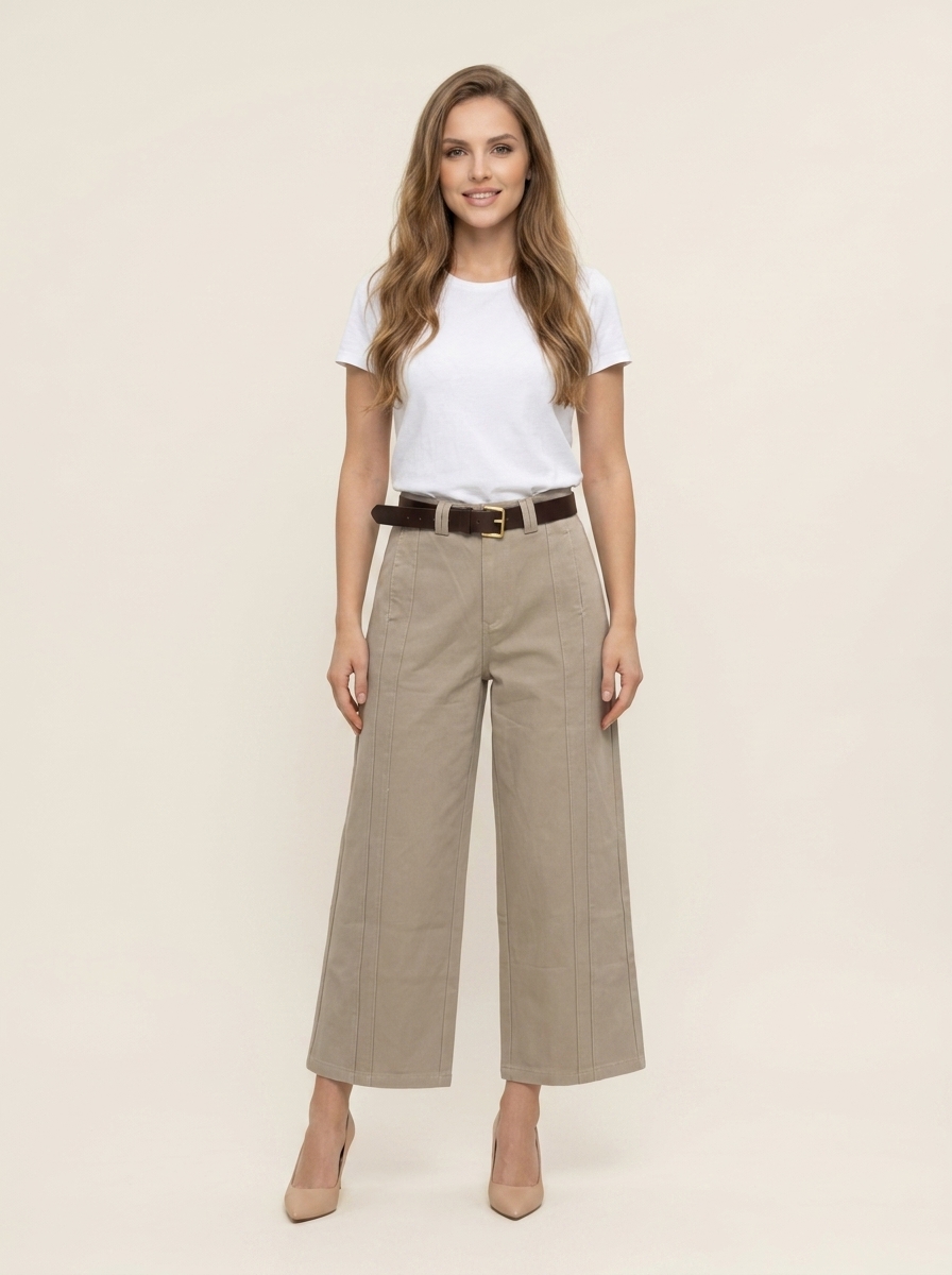 Khaki Seam Pants
