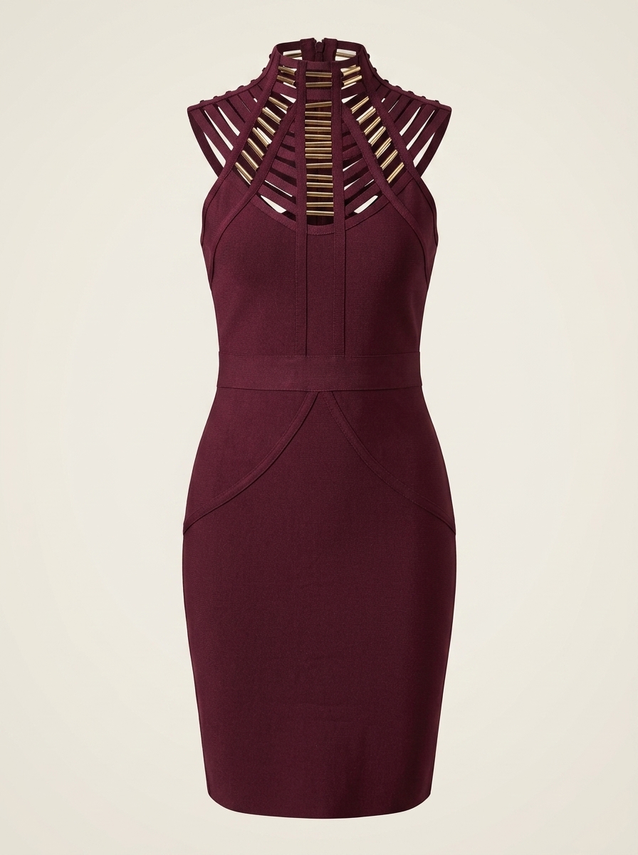 Burgundy Glam Dress