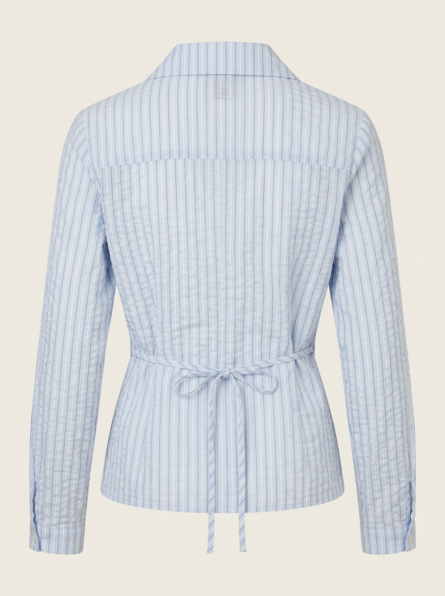 Ruched Stripe Blouse