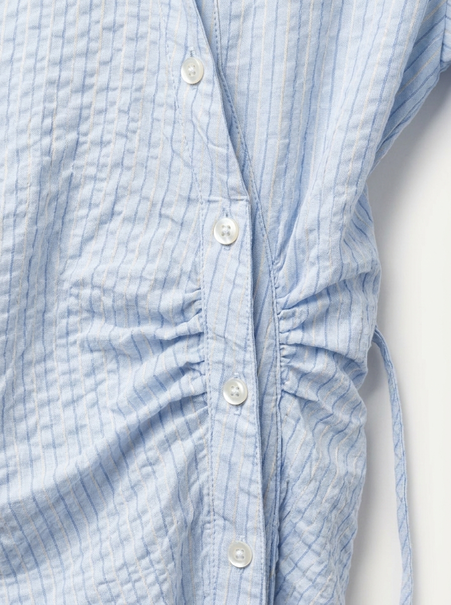 Ruched Stripe Blouse