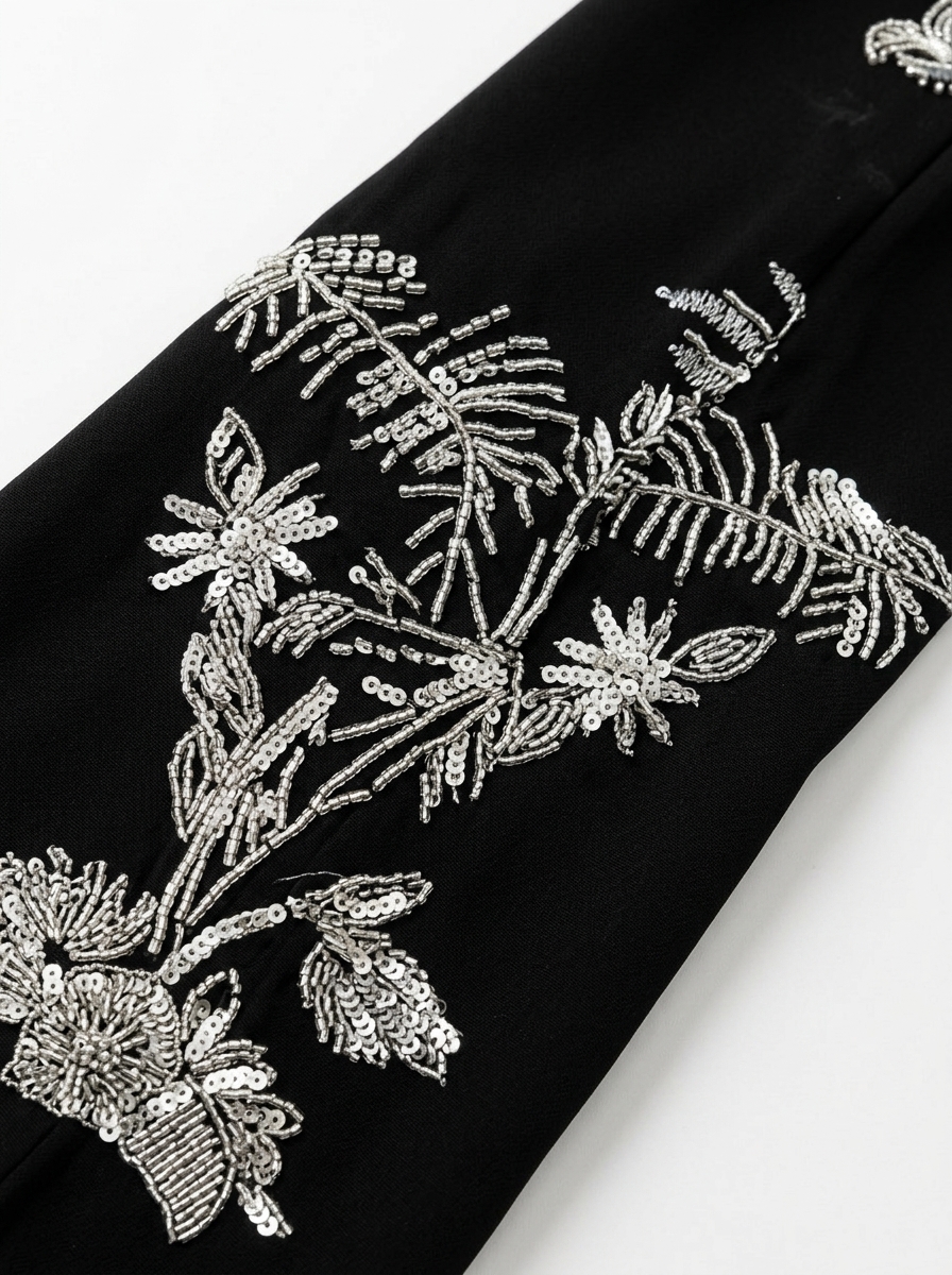 Floral Embroidered Pants