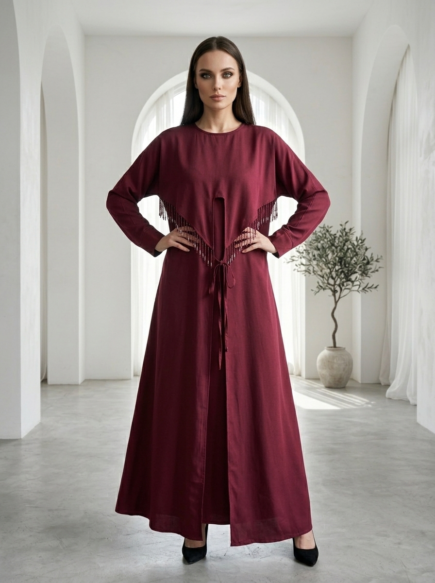 Maroon Inner Abaya