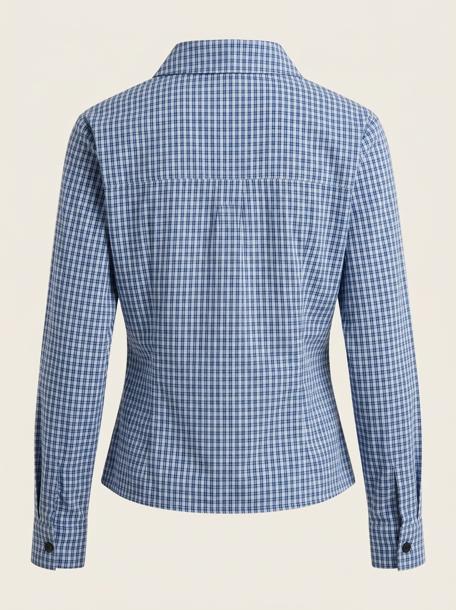 Gingham Ruched Blouse