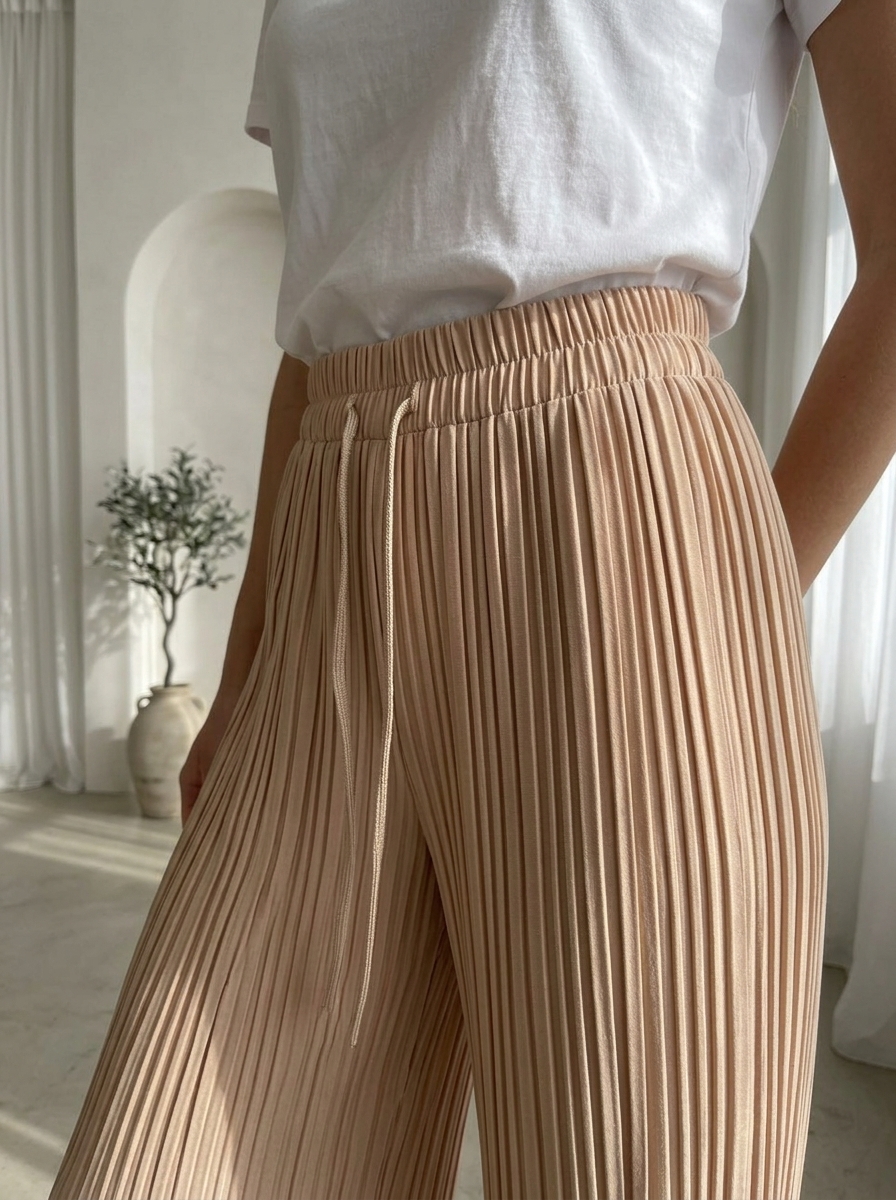 Pleated Palazzo Pants