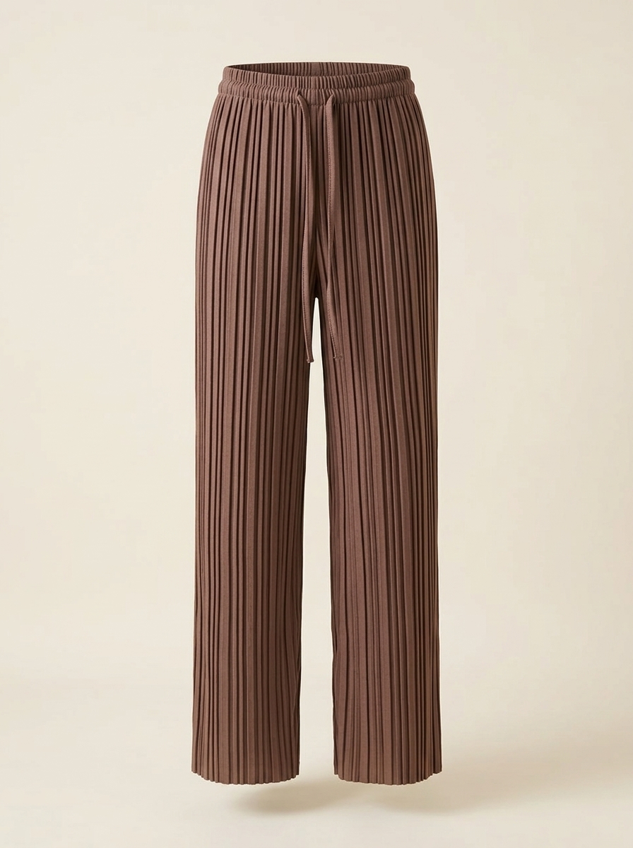 Pleated Wide-Leg Pants