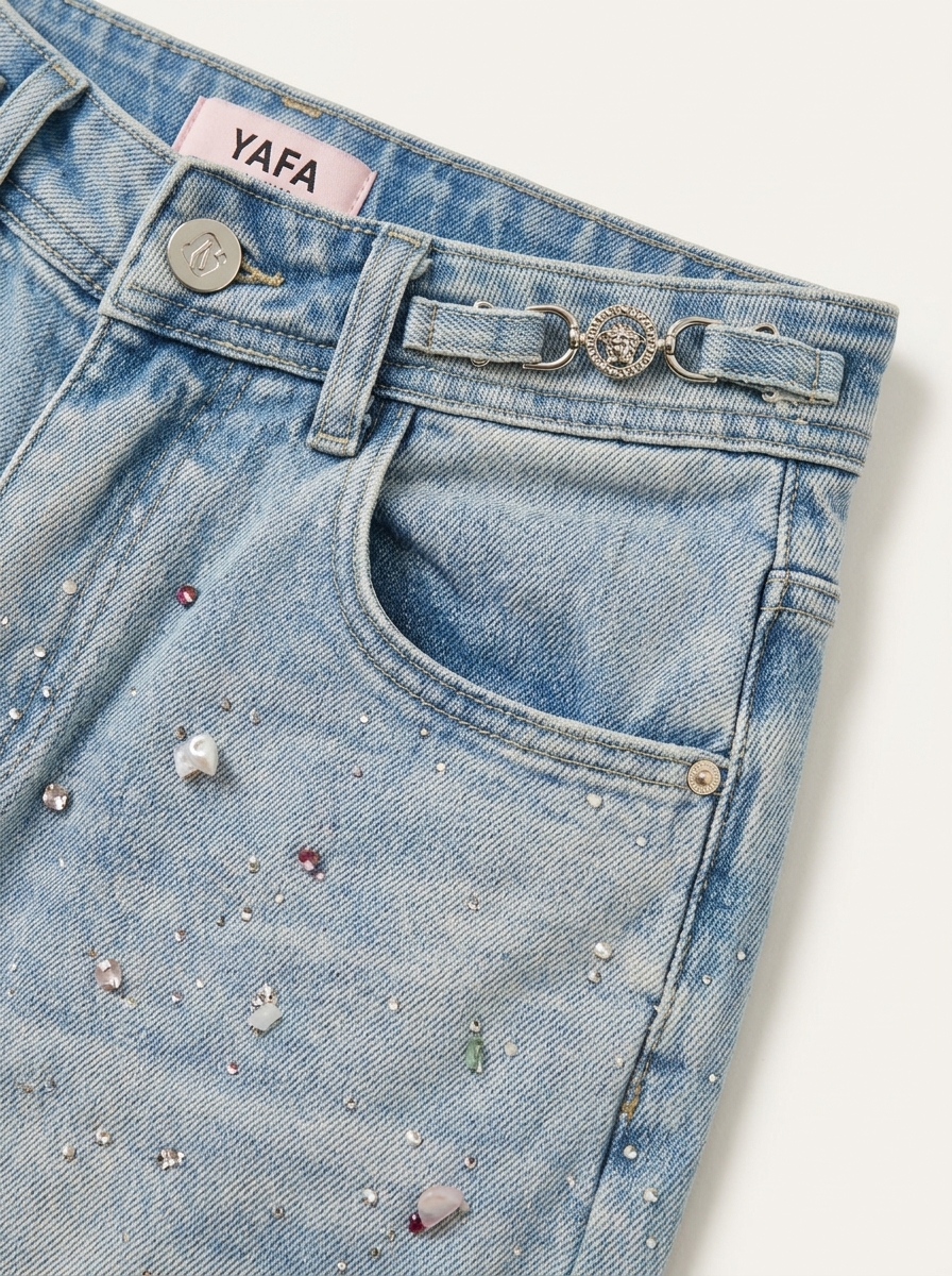 Sparkle Wide-Leg Jeans