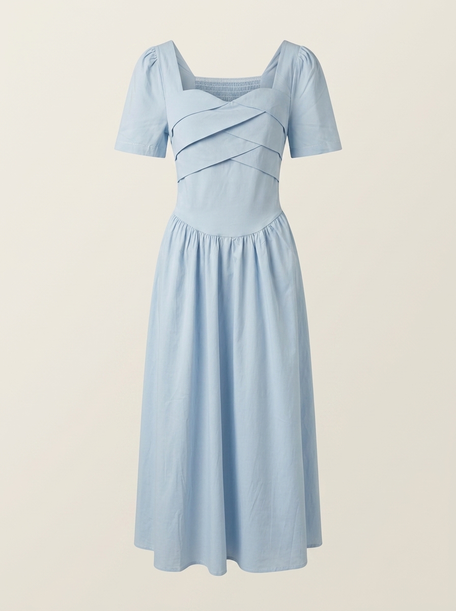 Sky Blue Midi Dress