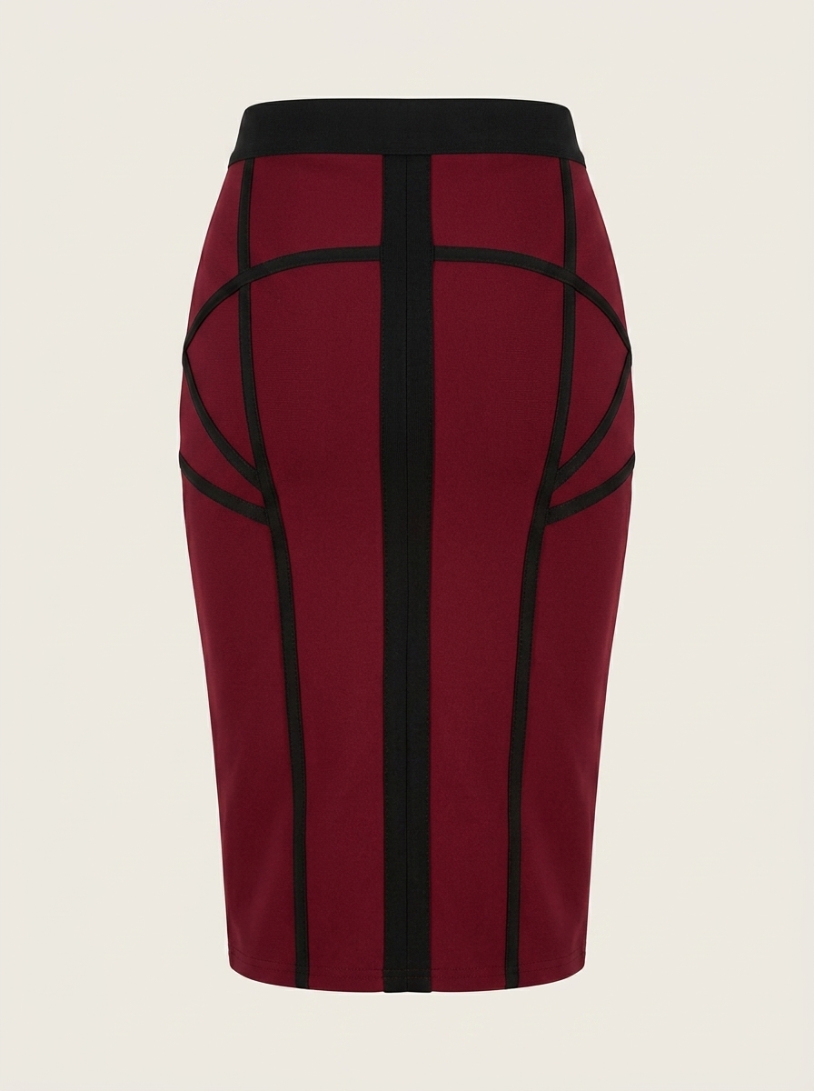 Burgundy Contour Skirt