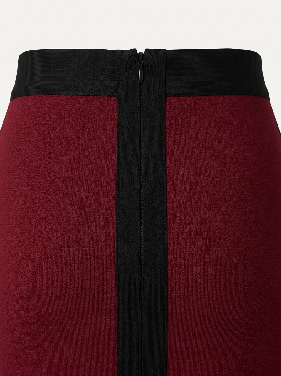 Burgundy Contour Skirt