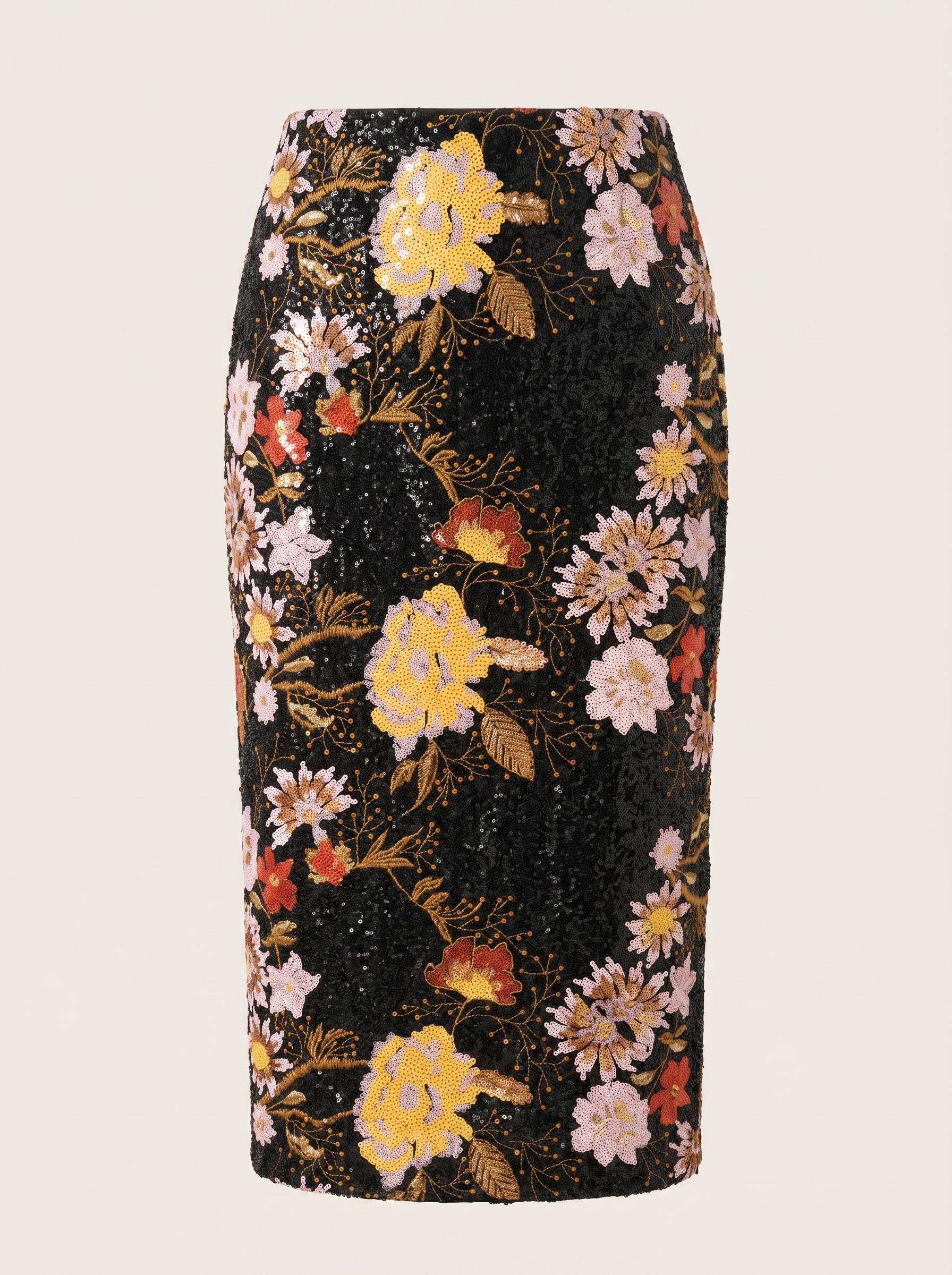 Floral Sequin Skirt