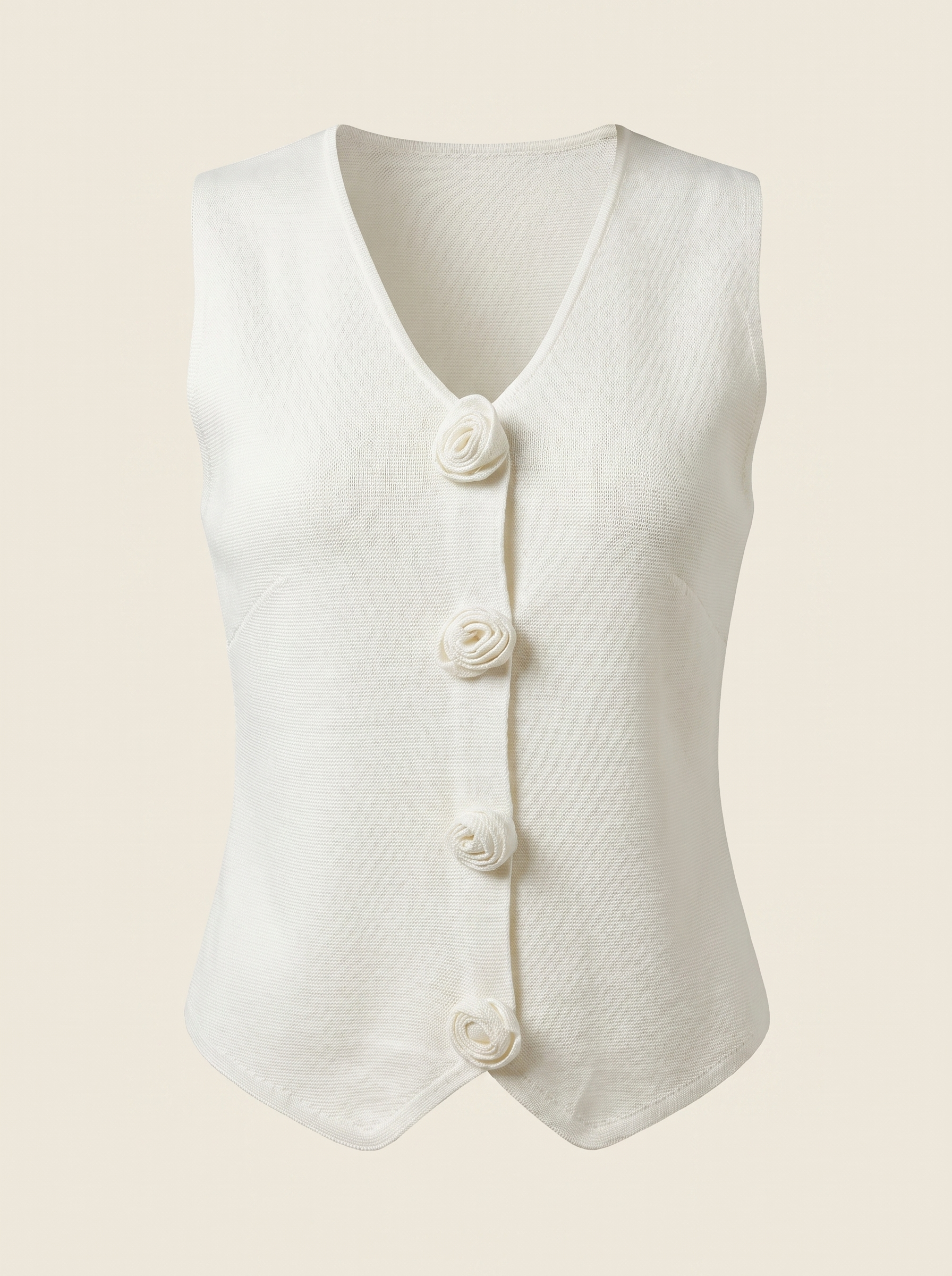 Rose Button Vest