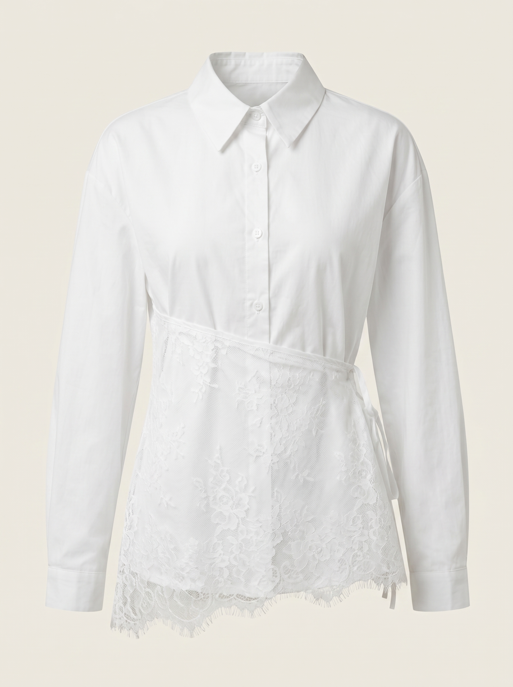 Lace Overlay Shirt