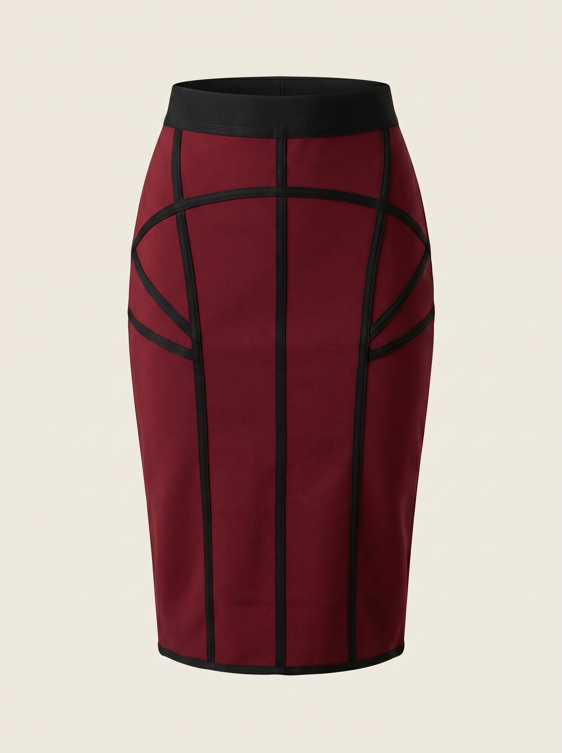Burgundy Contour Skirt