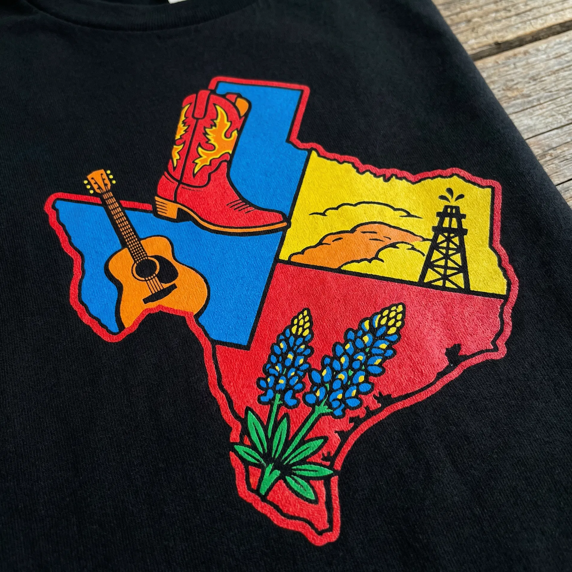 Texas Pride Screen Print Close Up
