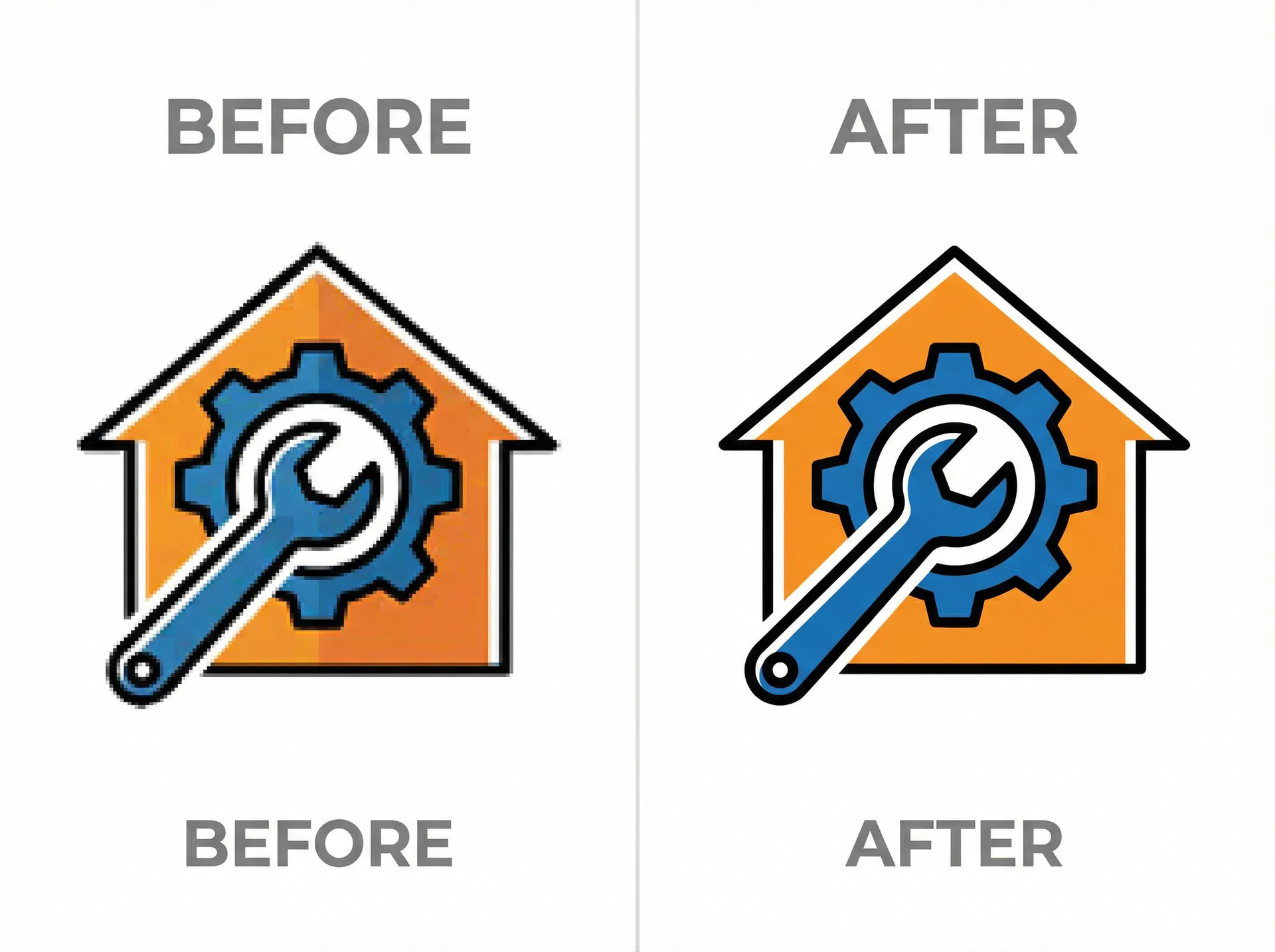 Before and after vectorization comparison