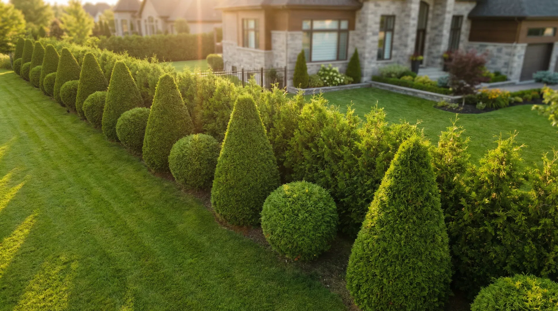 Haies de cèdres parfaitement taillées dans la grande région de Québec