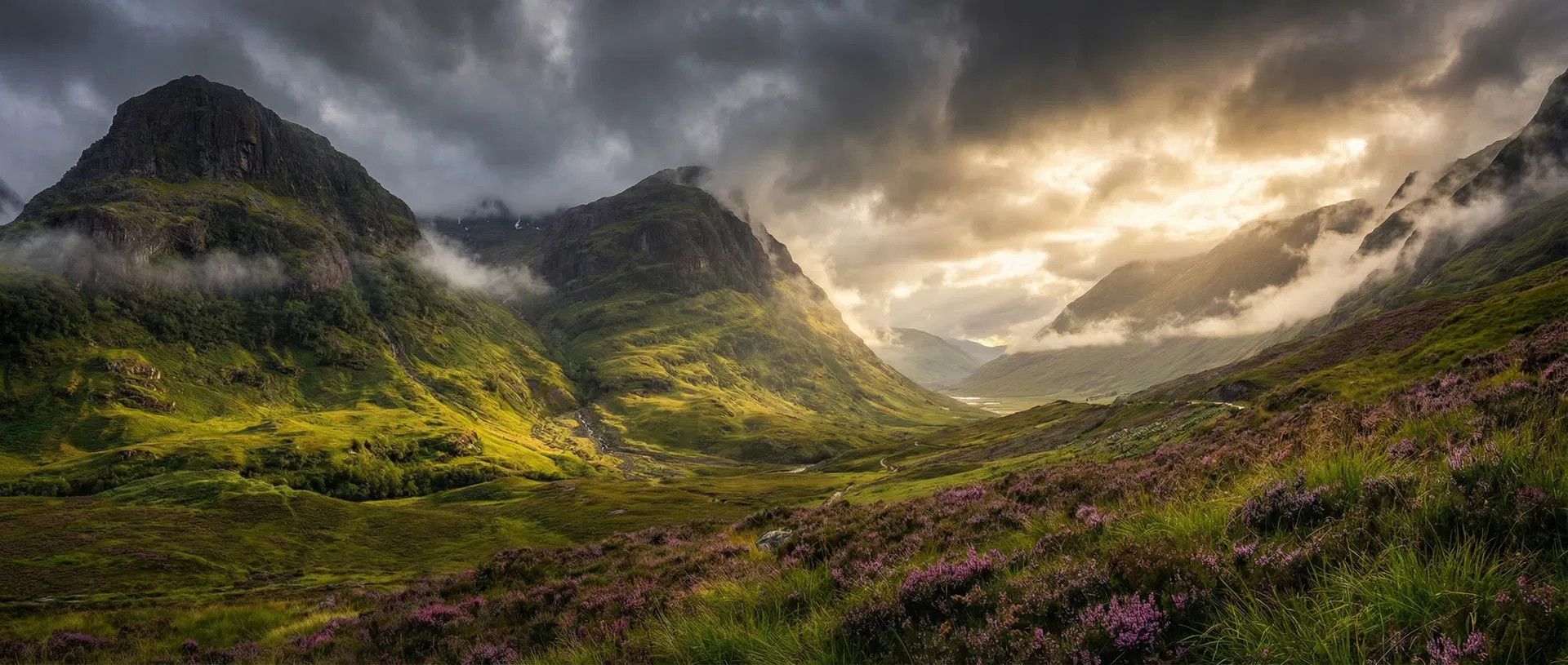 Glen Coe mountain landscape in the Scottish Highlands