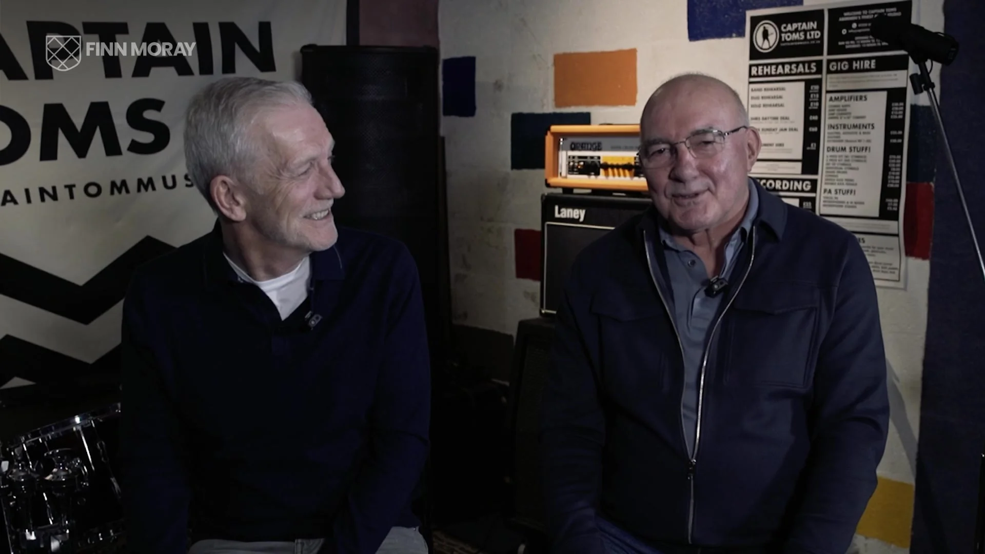 Richard Gordon and Willie Miller at Captain Tom's studio