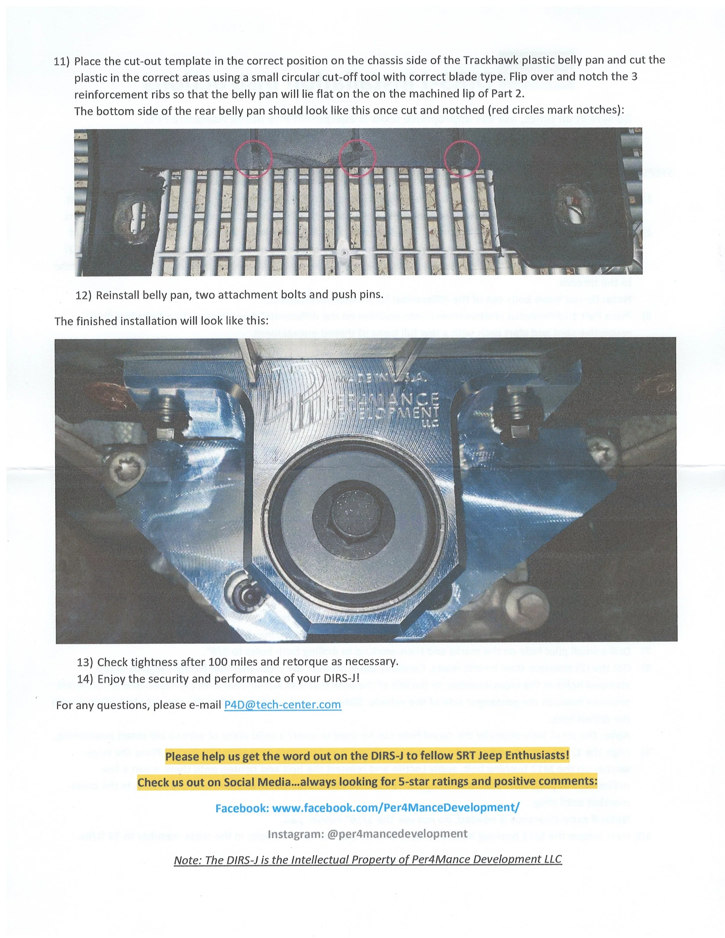 Dodge WD Durango/Jeep WK2 Grand Cherokee Rear Differential Brace by Per4mance Development (DIRS-J)  for SRT/Hellcat/Trackhawk thumbnail 7