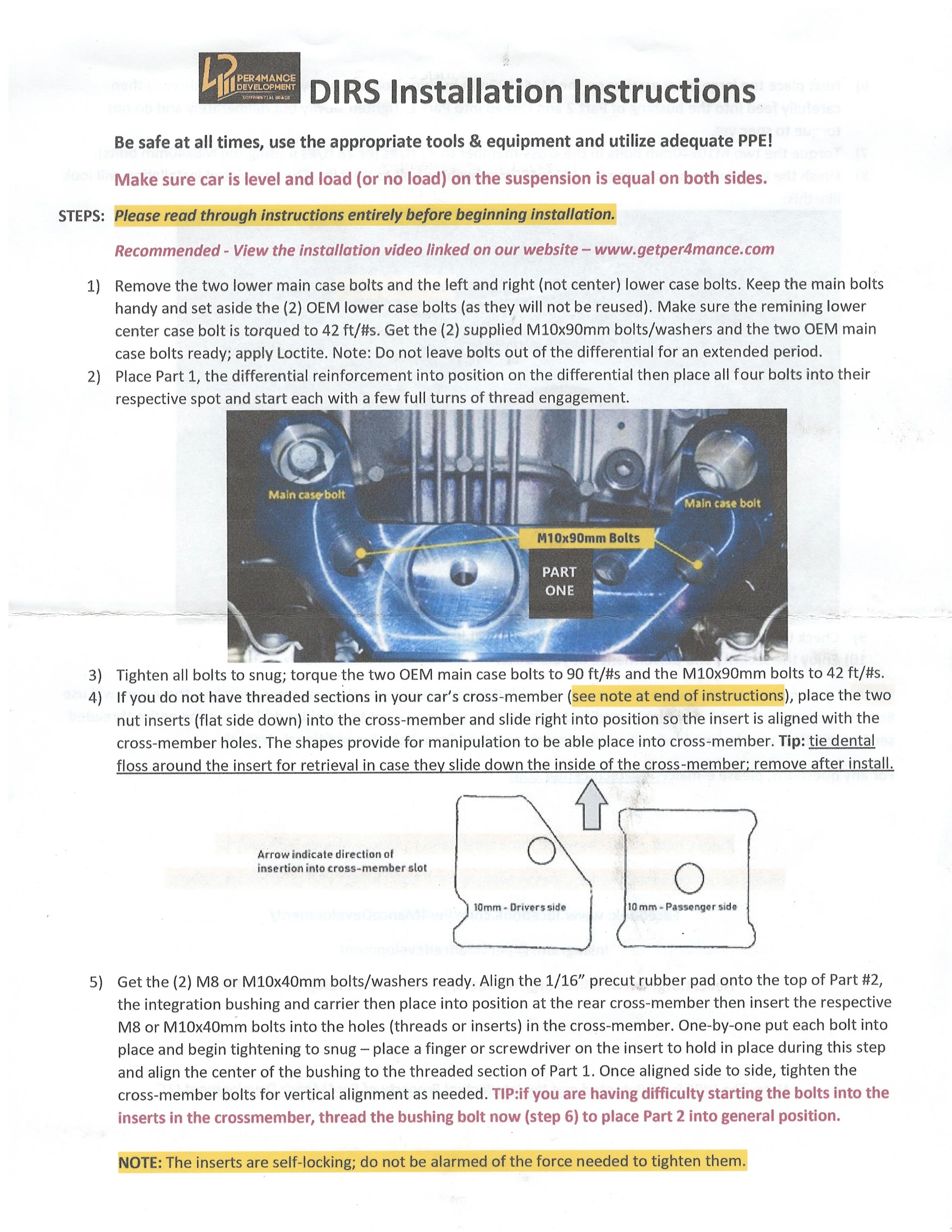 LD Facelift (2015+) Dodge Charger/Challenger/Chrysler 300 Rear Differential Brace (DIRS-R) by Per4mance Development for V8 RWD Models thumbnail 3