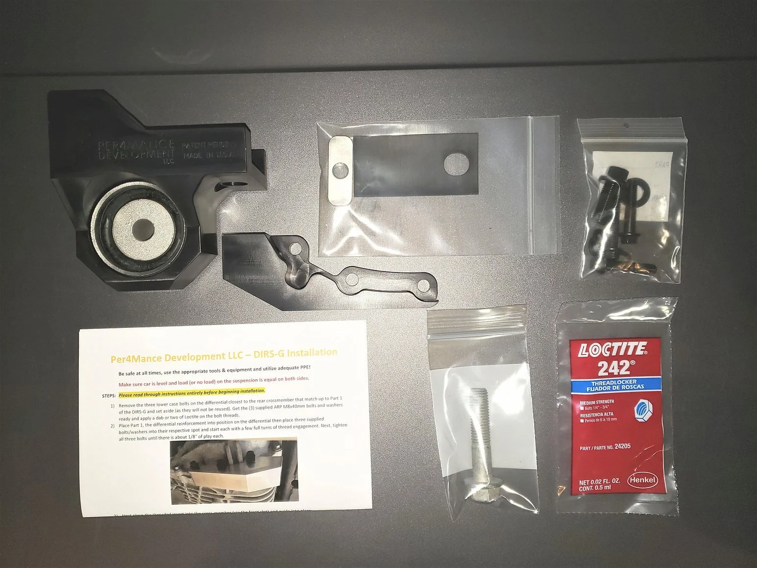 LD Pre-Facelift (2009-2014) Dodge Charger/Challenger/Chrysler 300 Rear Differential Brace (DIRS-G) by Per4mance Development for V8 RWD Models thumbnail 4