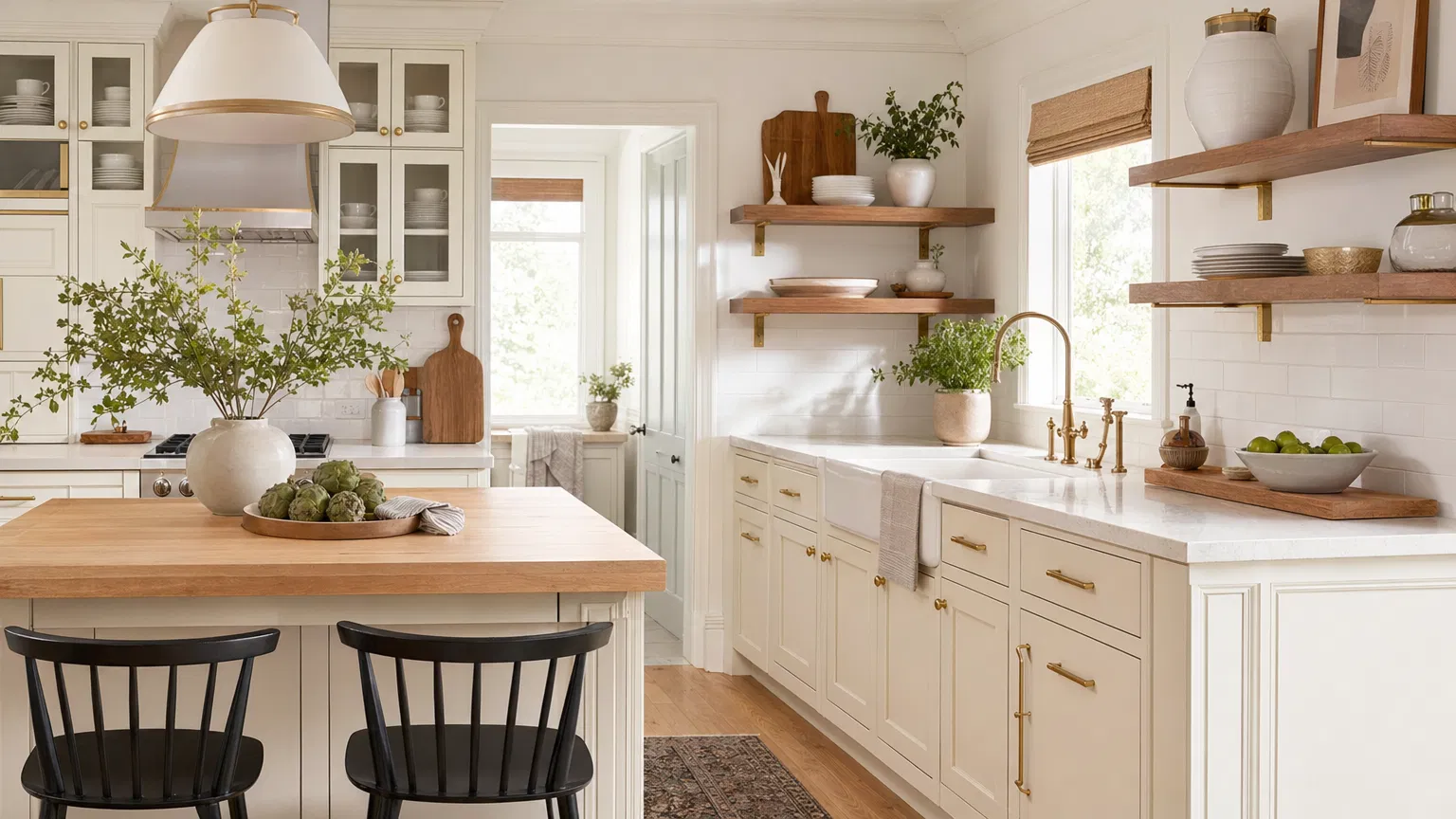 Cream Farmhouse Kitchen