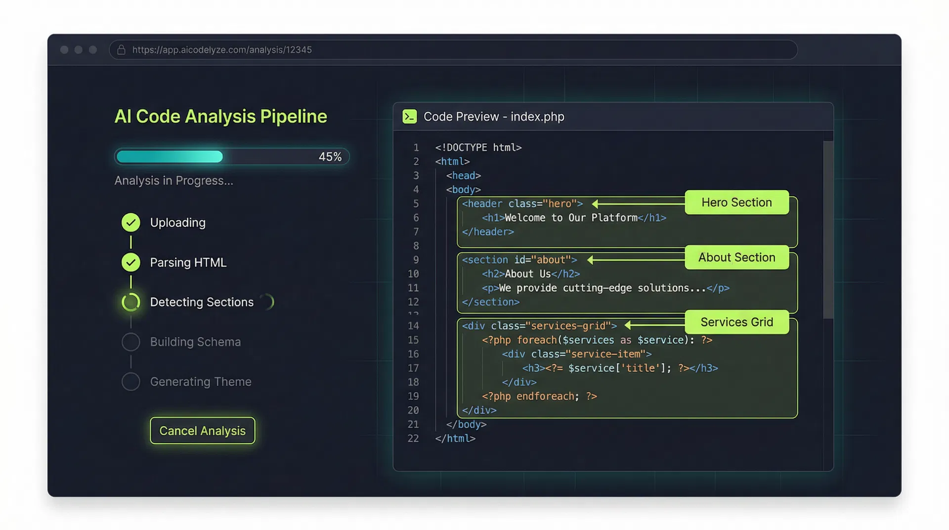 Step 02: AI Analyzes Your Code