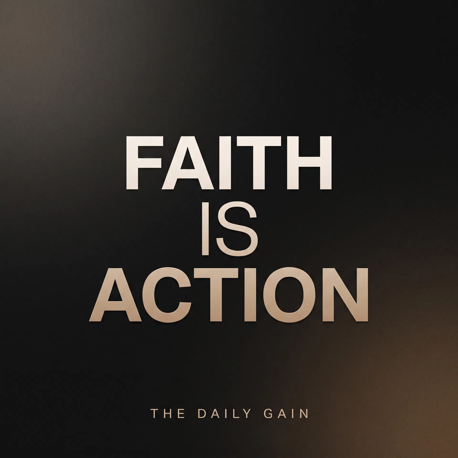 Faith is not a feeling.