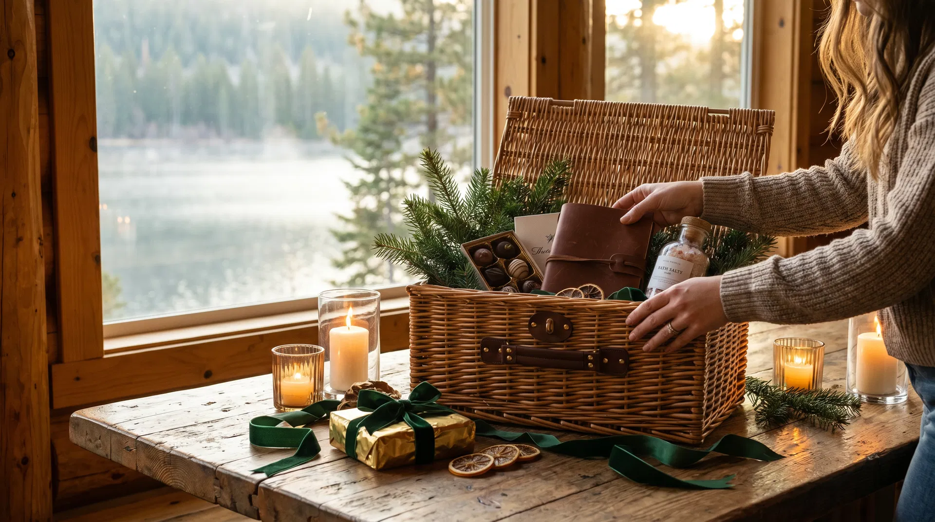 Crafting gift baskets in Lake Tahoe