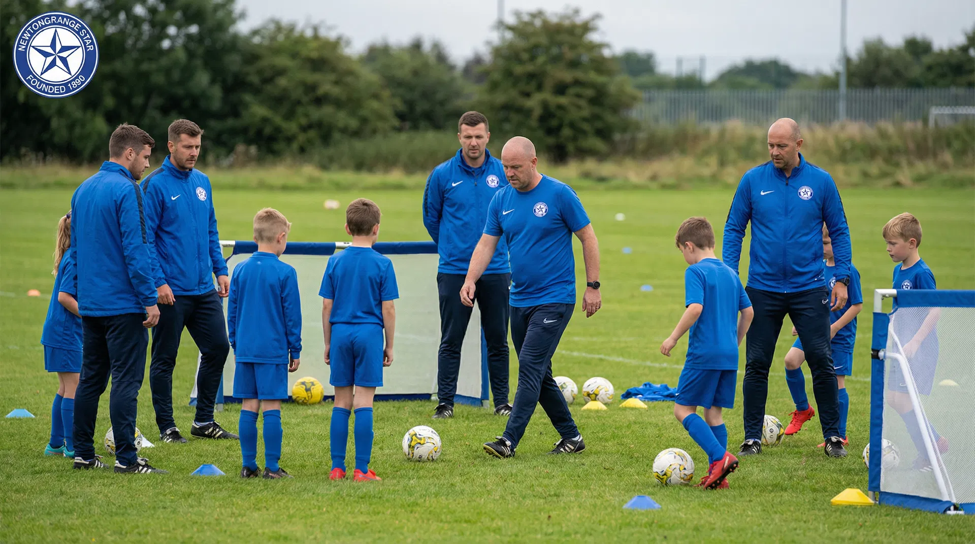 Volunteer coach with young players
