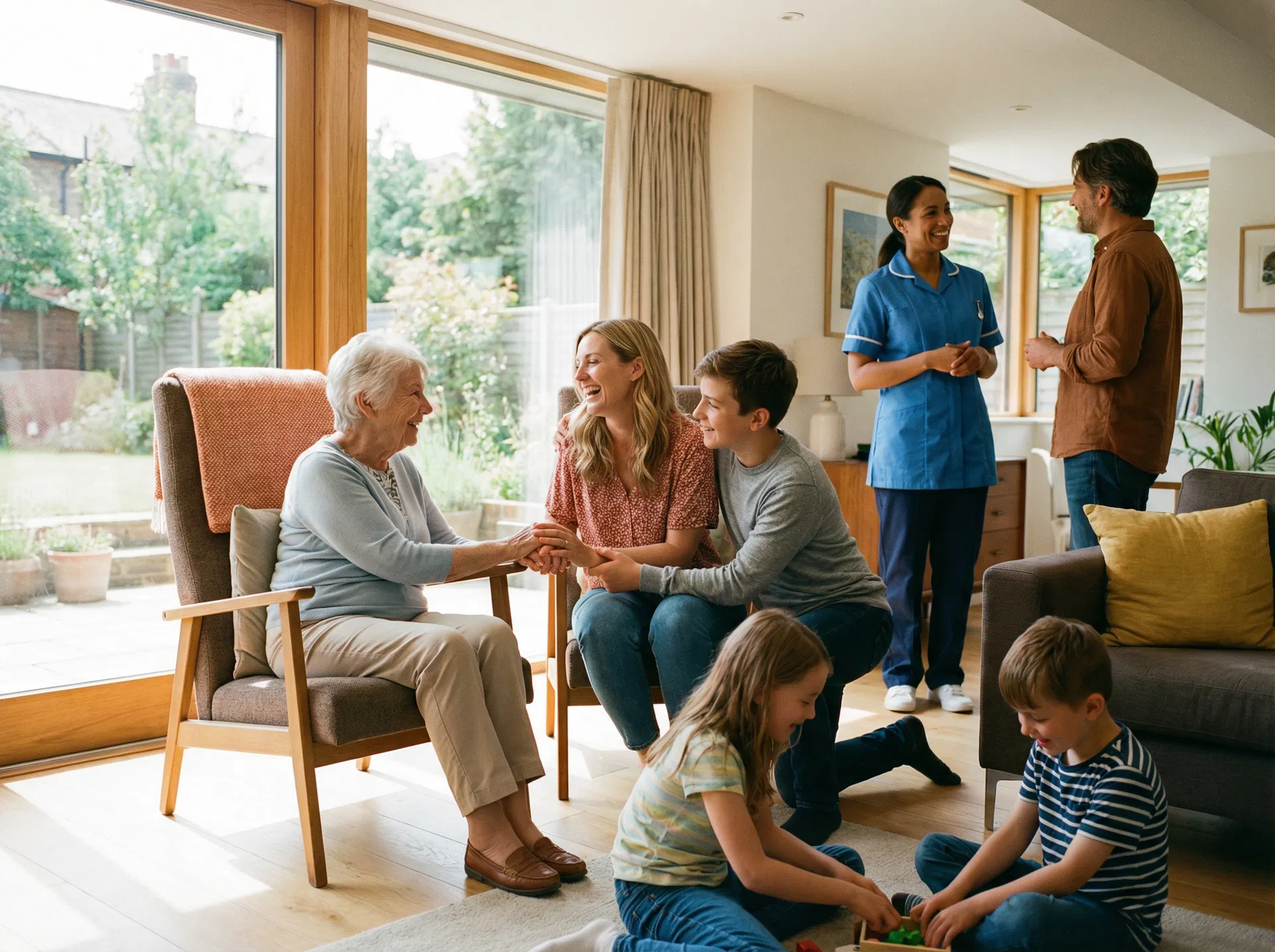 Family with caregiver